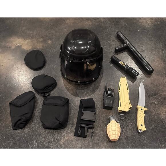 Swat Team Gear Halloween Costume Accessories Medium (8-10) yrs Career Day Outfit - Picture 9 of 10